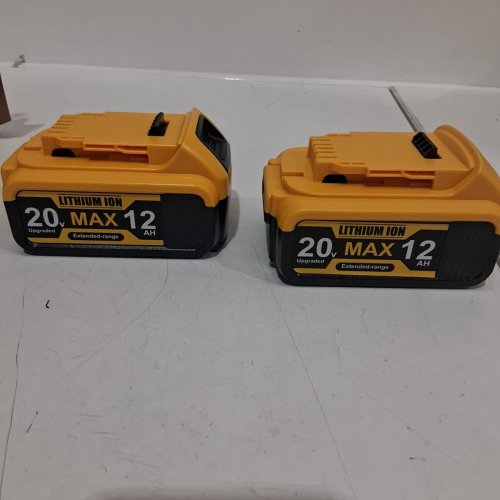 2PK REPLACEMENT LITHIUM-ION TOOL BATTERY - 20V - 12AG - YELLOW/BLACK (MODEL: 20V) image 3