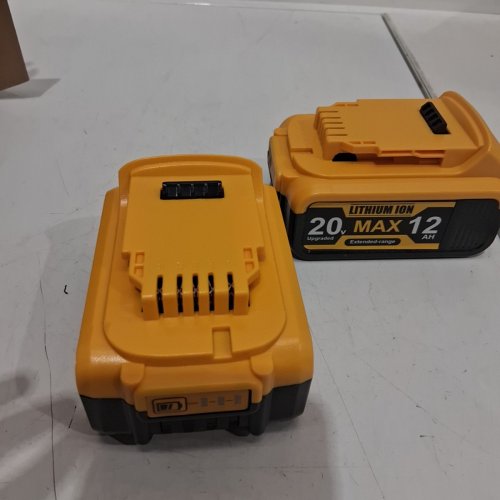 2PK REPLACEMENT LITHIUM-ION TOOL BATTERY - 20V - 12AG - YELLOW/BLACK (MODEL: 20V) image 4