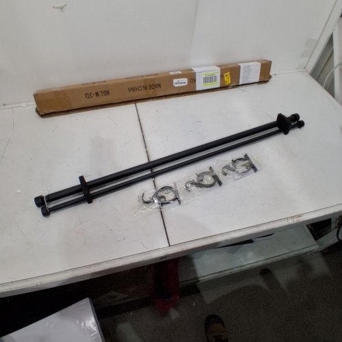 LWIIOM DOUBLE BLACKOUT CURTAIN RODS - 36"-72" - MATTE BLACK (MODEL: LW-317) image 2