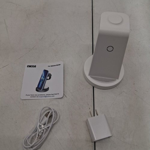 ANLMZ 3-IN-1 CHARGING STATION FOR APPLE IPHONE, AIRPODS, AND APPLE WATCH - 18W FAST CHARGING WITH ADAPTER - WHITE (MODEL: CW350) image 4