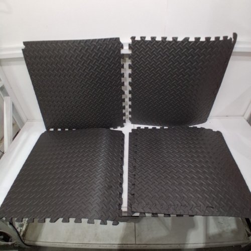 6PK CAP GYM FLOOR FOAM INTERLOCKING EXERCISE MATS - 24" X 24" X 1/2" - BLACK (MODEL:MT-2206AM) image 3