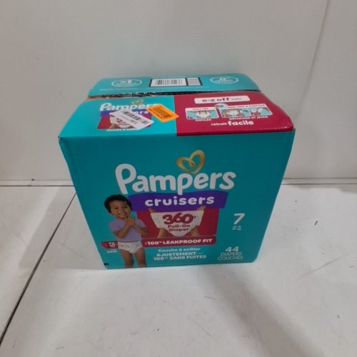 44PK PAMPERS PULL ON CRUISERS 360˚ FIT DISPOSABLE BABY DIAPERS WITH STRETCHY WAISTBAND - SIZE 7 image 2