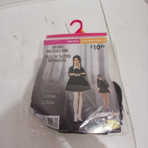 GIRL'S PARTYHOLIC GOTHIC PIGTAILS GIRL - MEDIUM (8/10) - BLACK (STYLE: 50202M) image 2