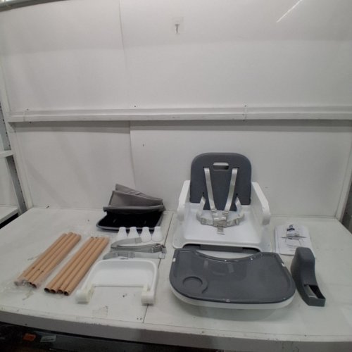SOOBABY 3-IN-1 ADJUSTABLE CONVERTIBLE BABY HIGH CHAIR FOR BABIES AND TODDLERS - 34" X 27" X 24" - GREY - (MODEL: HA-N009) image 2