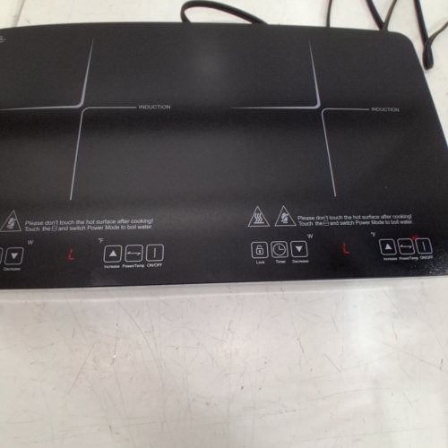 AMZCHEF 2 BURNER PORTABLE INDUCTION COOKTOP WITH 20 TEMPERATURE LEVELS AND 10 HOUR TIMER - 1800W - BLACK (MODEL: JDL-CS18D6) image 2