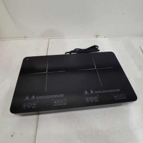 AMZCHEF 2 BURNER PORTABLE INDUCTION COOKTOP WITH 20 TEMPERATURE LEVELS AND 10 HOUR TIMER - 1800W - BLACK (MODEL: JDL-CS18D6) image 4