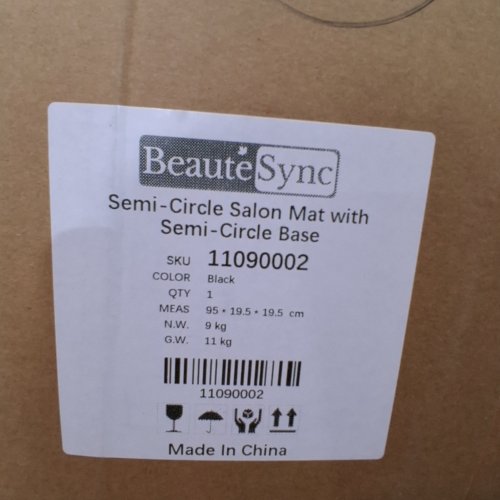 BEAUTÉ SYNC SALON MAT WITH SEMI-CIRCLE BASE - 37" - BLACK (MODEL: 11090002) image 2