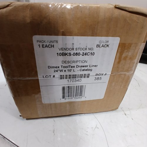 DIMEX TOOLTEX NO SLIP DRAWER LINER - 2FT X 10FT - BLACK - (MODEL:10BKS-080-24C10) image 2