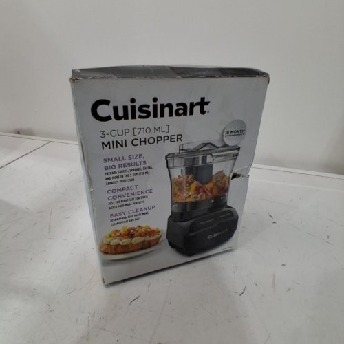 CUISINART 3-CUP MINI CHOPPER/GRINDER - PREP PROCESSOR - GRIND AND CHOP - PUREE AND EMULSIFY - BLACK (MODEL: CCH-3BKC) image 6