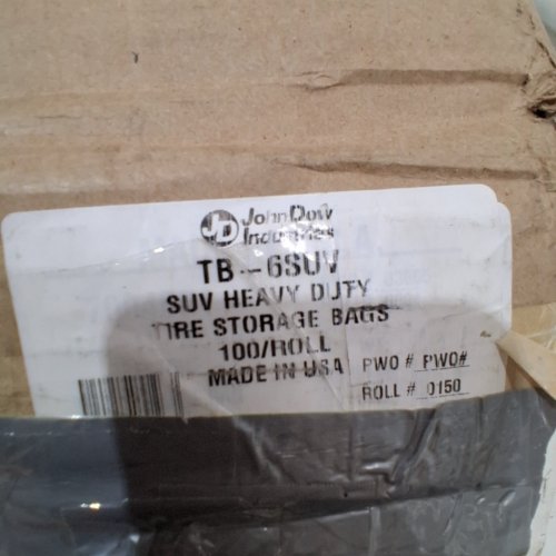 APPROX. 100PK JOHN DOW INDUSTRIES SUV HEAVY DUTY TIRE STORAGE BAGS (MODEL: TB-65UW) image 2