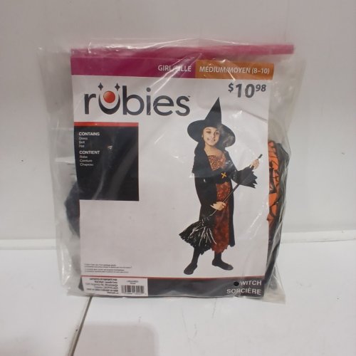 3PC WOMEN'S RUBIES WITCH COSTUME - SMALL - BLACK/ORANGE (STYLE: 700205) image 2