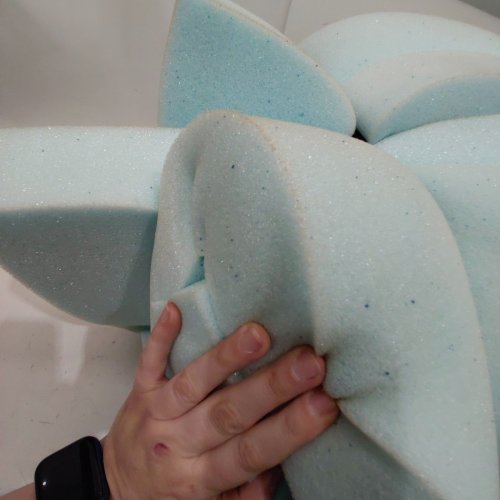 MEMORY FOAM MATTRESS TOPPER - 3" - QUEEN - BLUE image 4