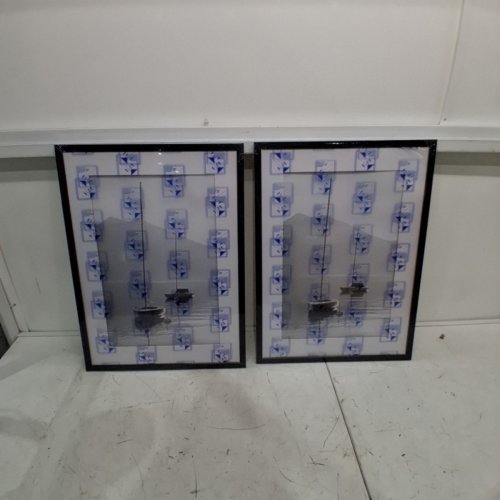 2PK AMERICAN FLAT PLEXIGLASS GALLERY PICTURE FRAME - 23" X 17" - BLACK image 2