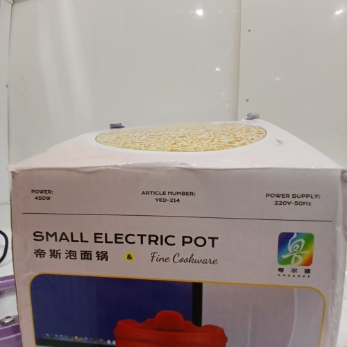 YUEERDE MINI INSTANT NOODLE ELECTRIC COOKER - NON STICK HOT POT - PURPLE image 3