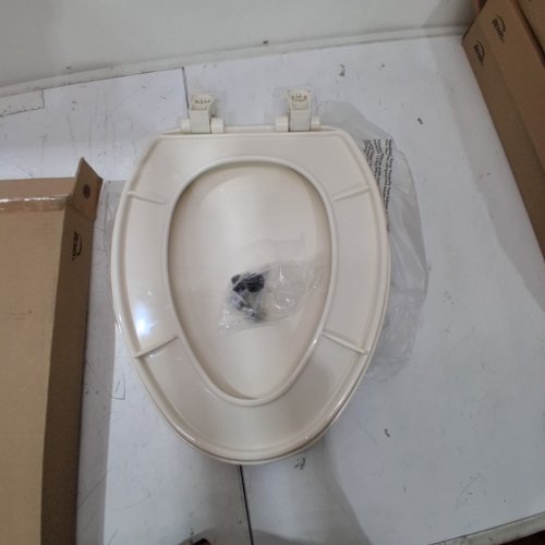 BEMIS SLOW-CLOSE ELONGATED TOILET SEAT - 19" X 14.3" - BISCUIT/LINEN (MODEL: 7300SLEC 346) image 2