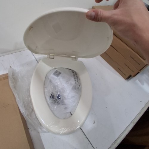 BEMIS SLOW-CLOSE ELONGATED TOILET SEAT - 19" X 14.3" - BISCUIT/LINEN (MODEL: 7300SLEC 346) image 3