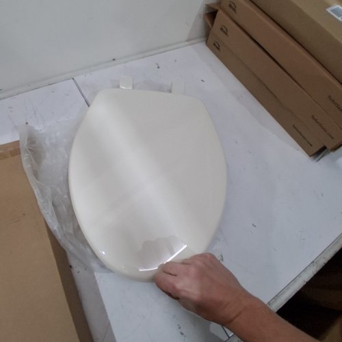 BEMIS SLOW-CLOSE ELONGATED TOILET SEAT - 19" X 14.3" - BISCUIT/LINEN (MODEL: 7300SLEC 346) image 4