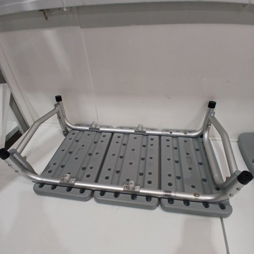 MEDLINE HEIGHT ADJUSTABLE TRANSFER BENCH WITH BACKREST - GREY (MODEL: G3-100KBRX1) image 5