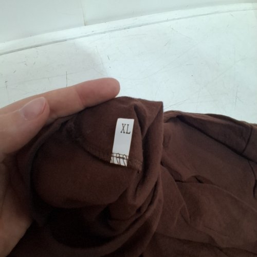WOMENS PLUS SIZE 3/4 SLEEVE CASUAL SHIRT - XL - BROWN image 2