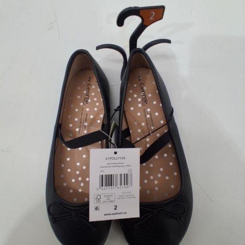 GIRLS' GEORGE MARY JANE DRESS SHOES - SIZE 2 - BLACK (STYLE: 61POLLYY24) image 3