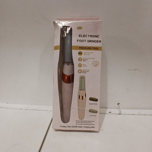 ELECTRIC FOOT FILE RECHARGEABLE CALLUS REMOVER WITH 2 HEADS - PINK image 6