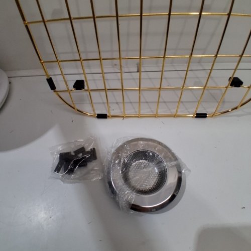 KITCHEN SINK STAINLESS STEEL GRID PROTECTOR - 26" X 14" - GOLD image 3