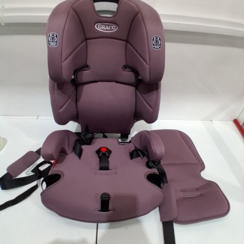 GRACO TRANZITIONS 3-IN-1 LIGHTWEIGHT ADJUSTABLE HEIGHT HARNESS BOOSTER CAR SEAT WITH CUP HOLDERS - 100LBS MAX - PURPLE (MODEL: 2217080) image 4