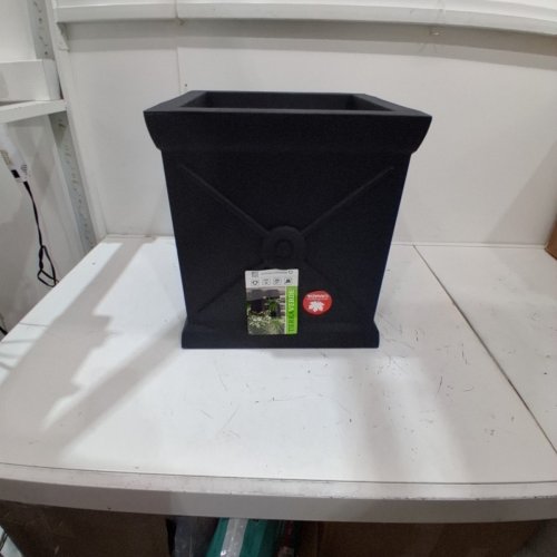 TIERRA VERDE ALLEGRO MONARCH SQUARE SELF-WATERING PLANTER - 15" X 16" - BLACK image 4