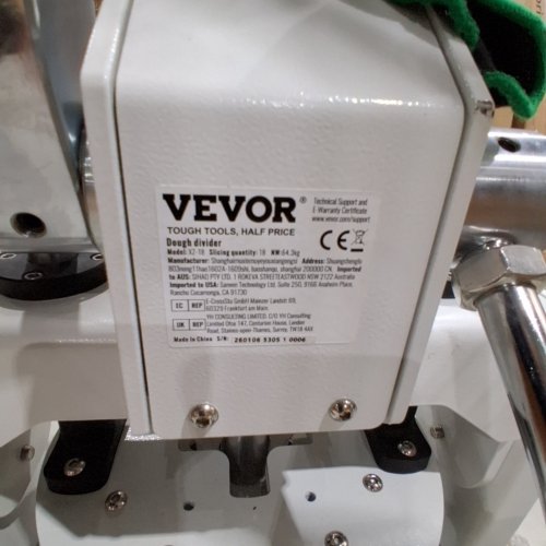 VEVOR MANUAL COMMERCIAL DOUGH DIVIDER - 18 PORTION - WHITE (MODEL: XZ-18) image 2