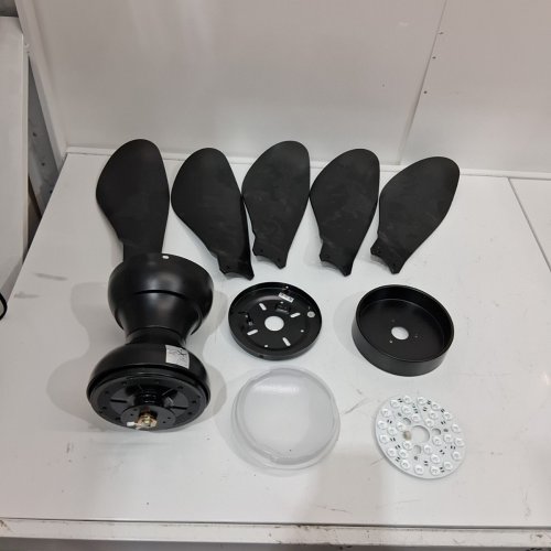 KVIFLON MODERN FLUSH MOUNT CEILING FAN AND REMOTE/APP CONTROL - 5 BLADES - 66" - BLACK (MODEL: 8010-BLACK-44) image 3
