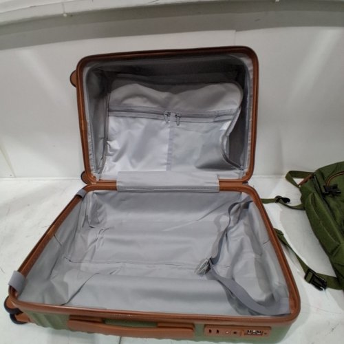 3PC VELAYBOR LUGGAGE SET - GREEN AND BROWN (MODEL: HT-25350) image 8