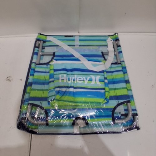HURLEY BEACH GROUND MAT LOUNGER WITH BACKREST AND COOLER POCKET - BLUE\GREEN (MODEL: 169502F) image 3