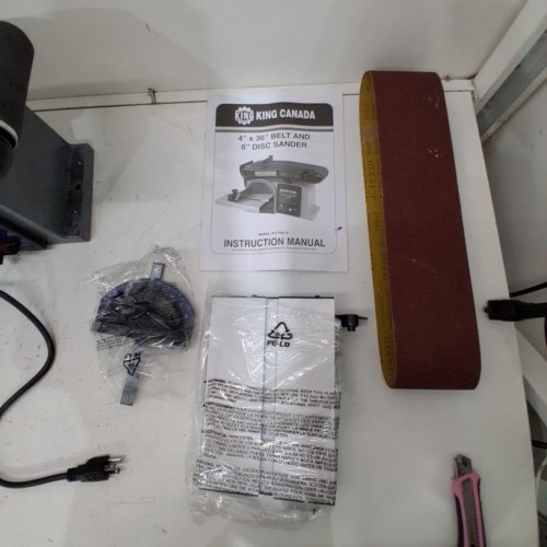 KING CANADA BELT AND DISC SANDER - 4" X 36" (BELT) 6" (DISC) - GREY/BLACK - (MODEL: KC-705L-6) image 4