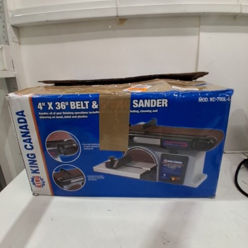 KING CANADA BELT AND DISC SANDER - 4" X 36" (BELT) 6" (DISC) - GREY/BLACK - (MODEL: KC-705L-6) image 7