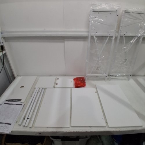 LAQUAL DOUBLE FISH TANK STAND WITH CABINET - FITS 10 GAL AND 5 GAL TANKS - 20.5" X 10" X 32" - WHITE (MODEL: LA-001) image 6