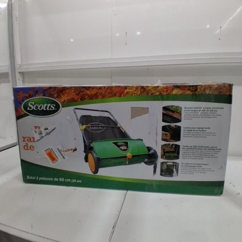 SCOTTS MANUAL SWEEP & RAKE LAWN SWEEPER - 26" PATH - 3.6 BUSHEL/34GAL. COLLECTION BAG - GREEN (MODEL: LSW70026S) image 4