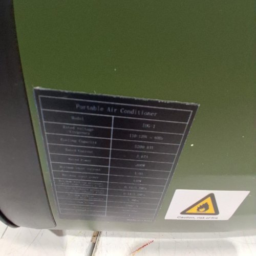 PORTABLE AIR CONDITIONER WITH REMOTE - 6000BTU - 110V - 31.49" X 15.74" X 12.59" - GREEN (MODEL: 10G-1) image 6