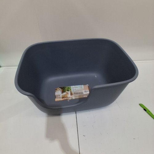 VEALIND EXTRA DEEP CAT LITTER TRAY - LARGE -22" X 16.2" X 12" - GRAY image 3