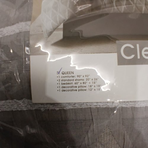 6PC LANCO MODERN LIFESTYLE COTTON COMFORTER BEDDING SET, ALL SEASON - QUEEN - GREY, OFF WHITE, BEIGE image 3