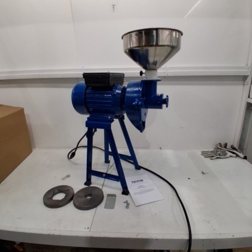 VEVOR ELECTRIC GRAIN MILL GRINDER - 1550 WATT 110 VOLT - BLUE - (MODEL: MFS-140) image 4