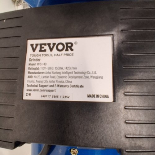 VEVOR ELECTRIC GRAIN MILL GRINDER - 1550 WATT 110 VOLT - BLUE - (MODEL: MFS-140) image 6