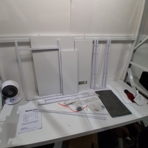BEXEVUE L SHAPED COMPUTER DESK WITH POWER OUTLETS - 40" - WHITE image 2