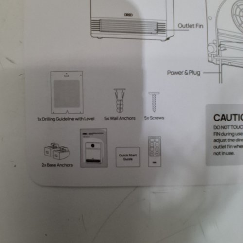 DREO SMART WALL-MOUNTED HEATER - 1500W - 16" - WHITE (MODEL: WH517S) image 4