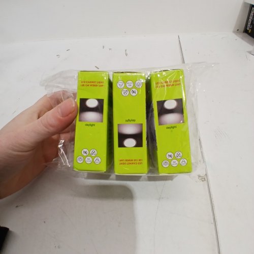 3PK ROUND LED CABINET LIGHT - 3" - WHITE image 2