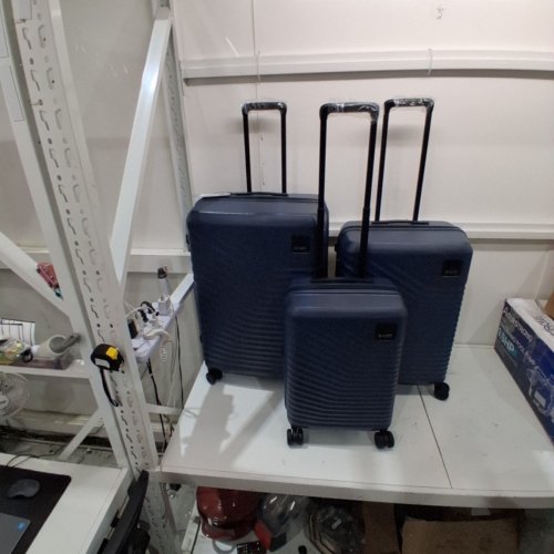 3PC COOLIFE HARDSIDE DURABLE PC LIGHTWEIGHT TRAVEL SUITCASE -20", 24", 28" - BLUE (MODEL: CLCA01001) image 3