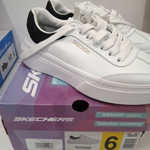 WOMEN'S SKECHERS CORDOVA SNEAKER SHOES - 6 - WHITE/BLACK (STYLE: 9886006) image 2