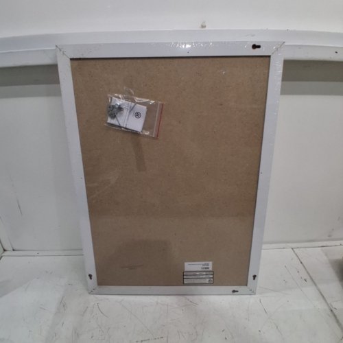 U BRAND LINEN CORK LINEN BULLETIN BOARD - 17" X 23" - WHITE WOOD image 3