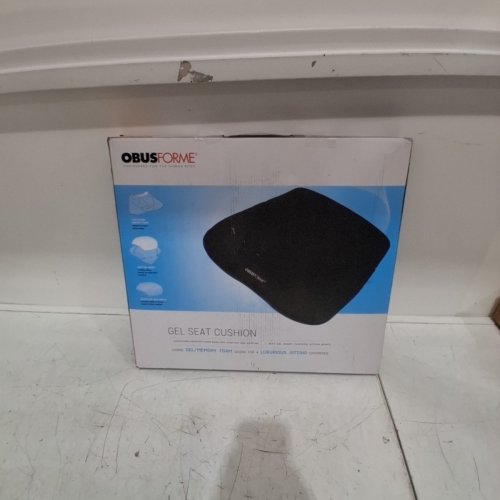 OBUSFORME GEL SEAT CUSHION FOR POSTURE SUPPORT - 14" X 12.5" - BLACK (MODEL: ST-GEL-01D) image 3