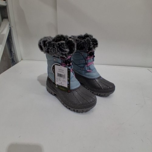 GIRL'S GEORGE WINTER BOOTS - SIZE 2 - BLUE/PINK/GRAY (STYLE: 60ADDIEW26) image 3