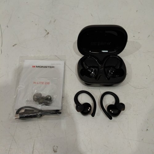MONSTER N-LITE 216 WIRELESS EARBUDS WITH EARHOOKS - BLACK (MODEL: MH22262) image 2